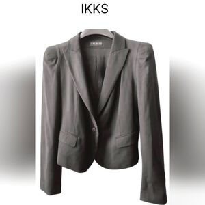 IKKS Black Women's Wool & Viscose Blend Blazer Sz 40